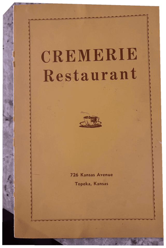 Cremerie menu cover