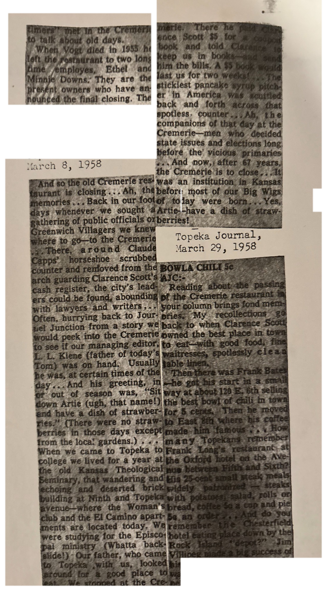 1958 clipping group